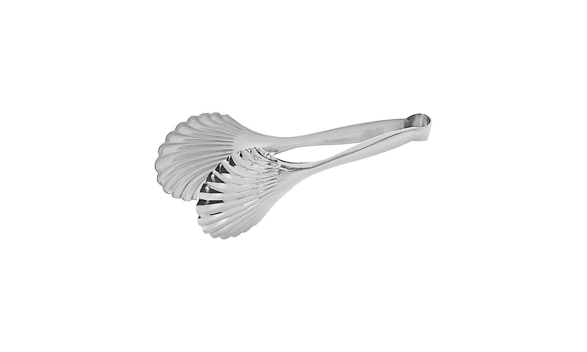 7" Shell Serving Tongs - Silver - Pack of 6
