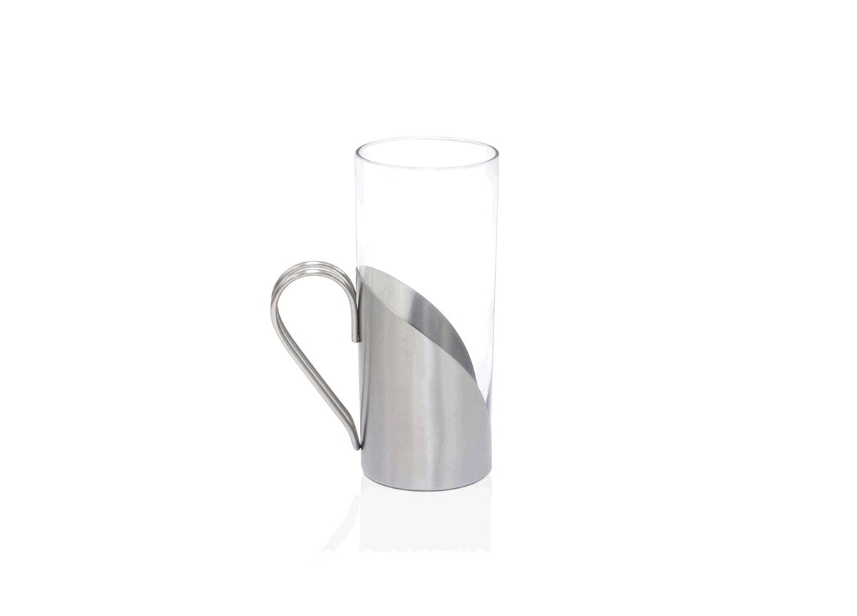 2.5" Round Brushed Stainless Cup Base - Silver - Pack of 6