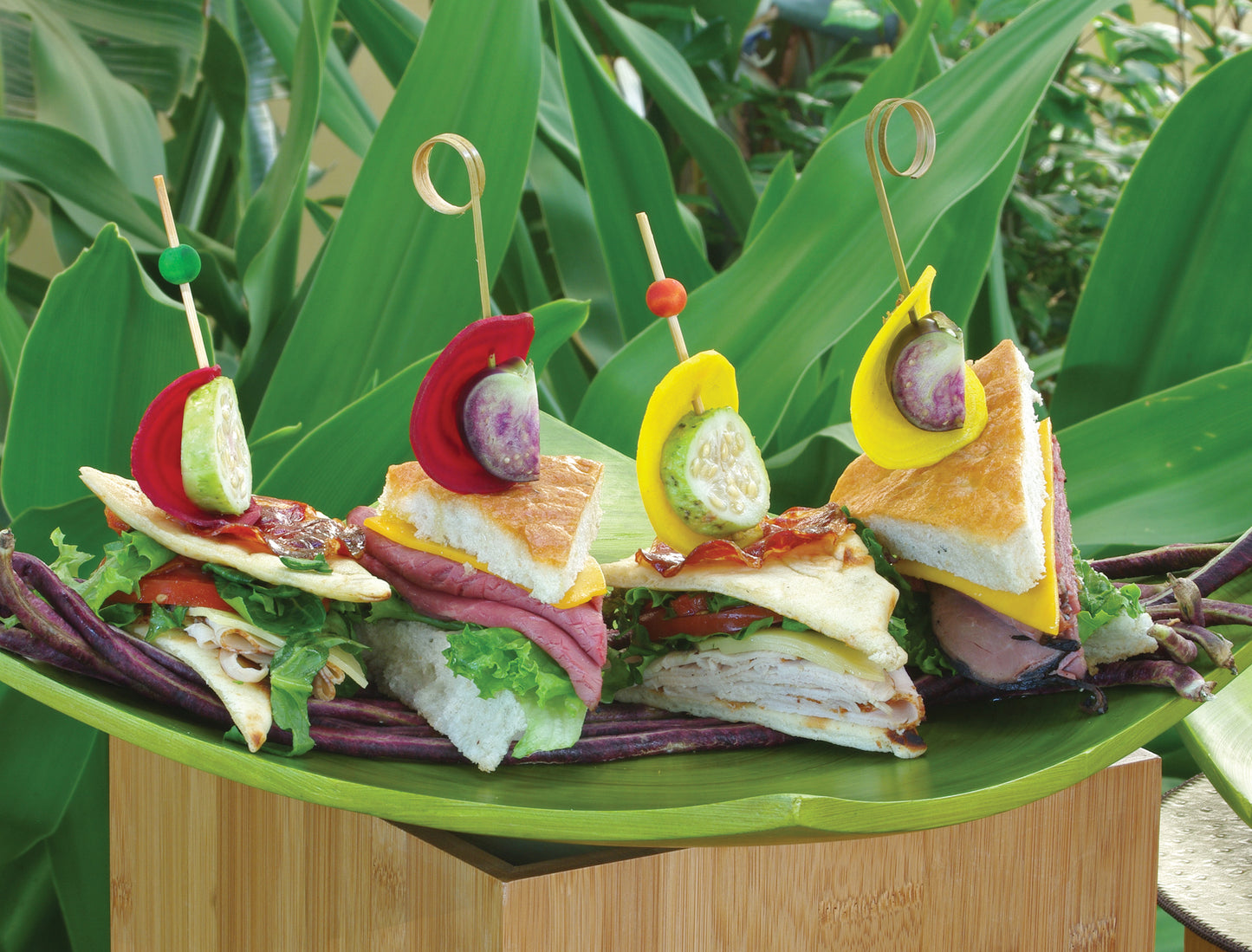 7" Swirl Bamboo Holder/Pick - Natural - Bag of 100 - Pack of 12