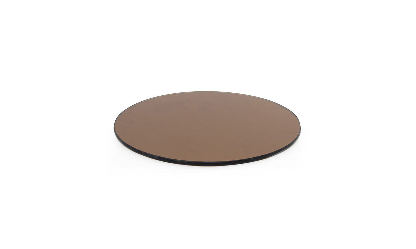 14" Round Tempered Glass Board - Amber - Pack of 2
