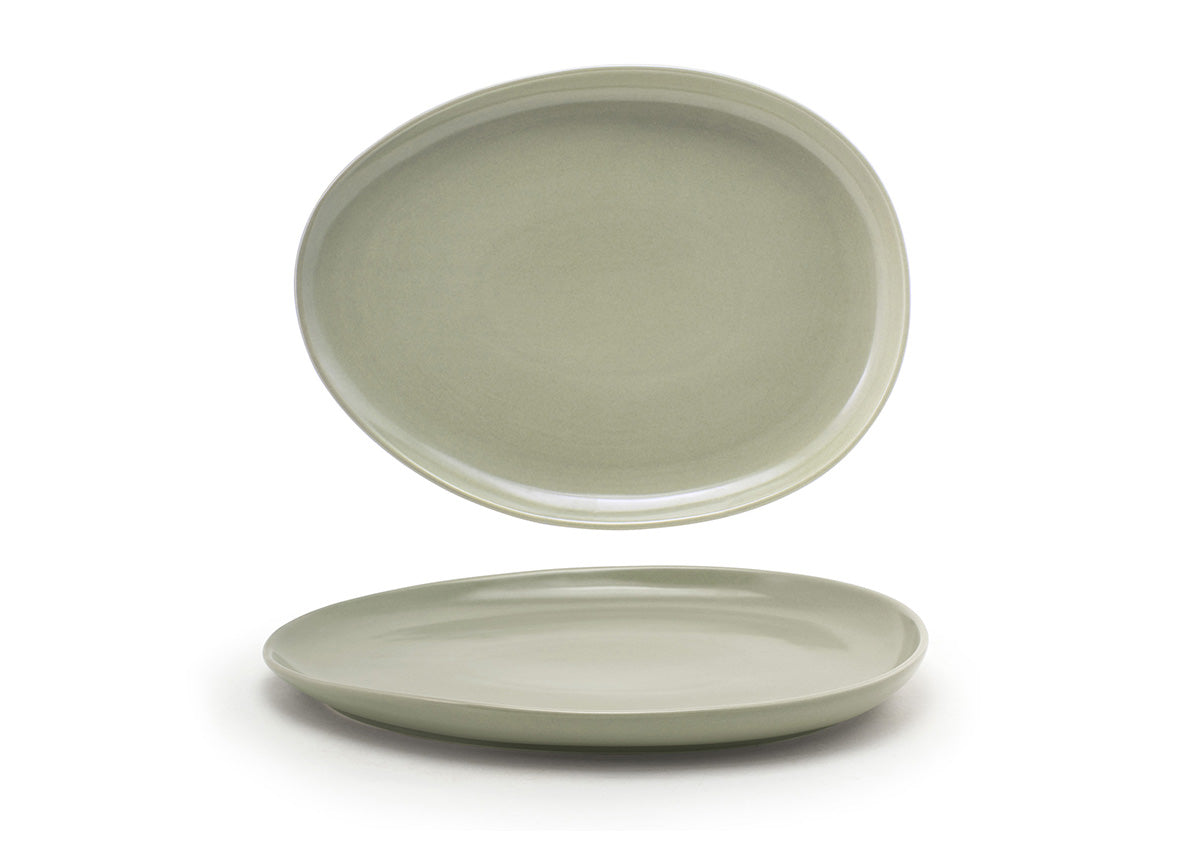 13" Oval Tides® Low Platter - Pumice - Pack of 2