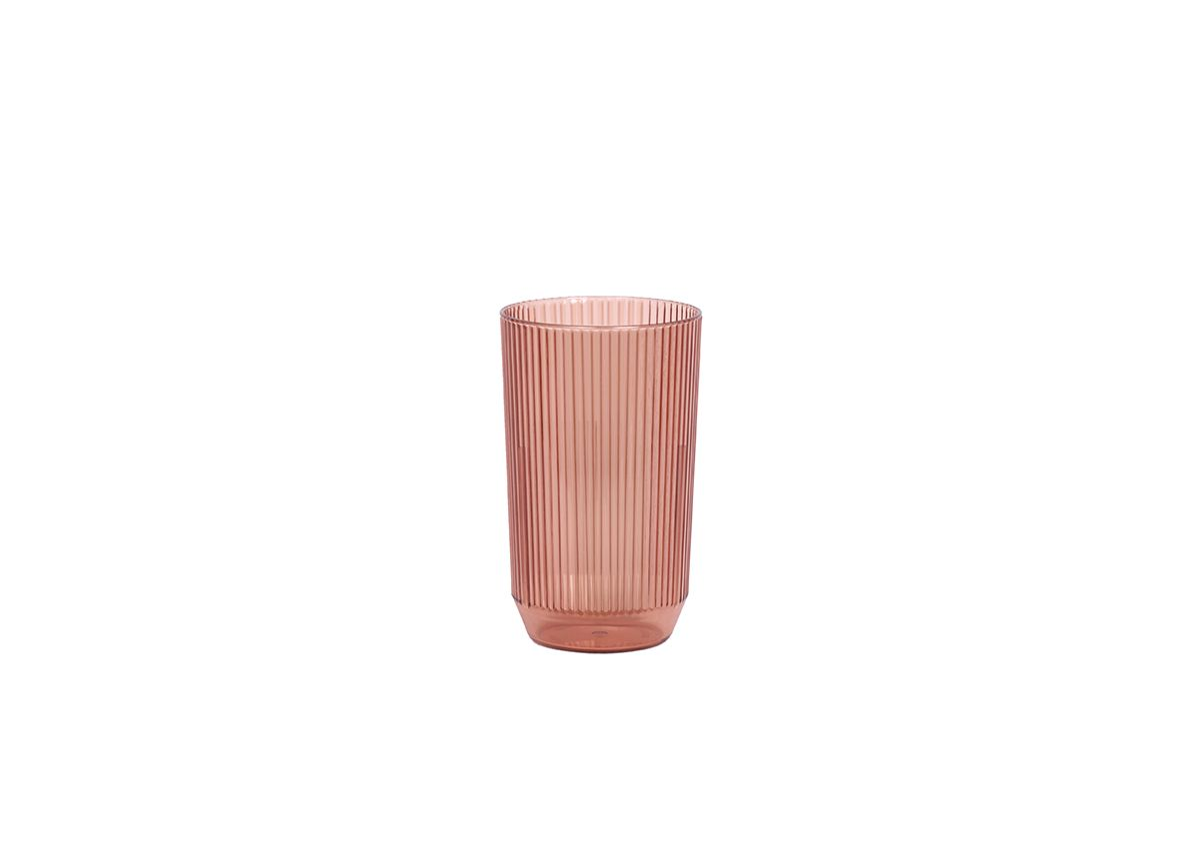 14 oz Fluted Rocks - Rose - Pack of 12