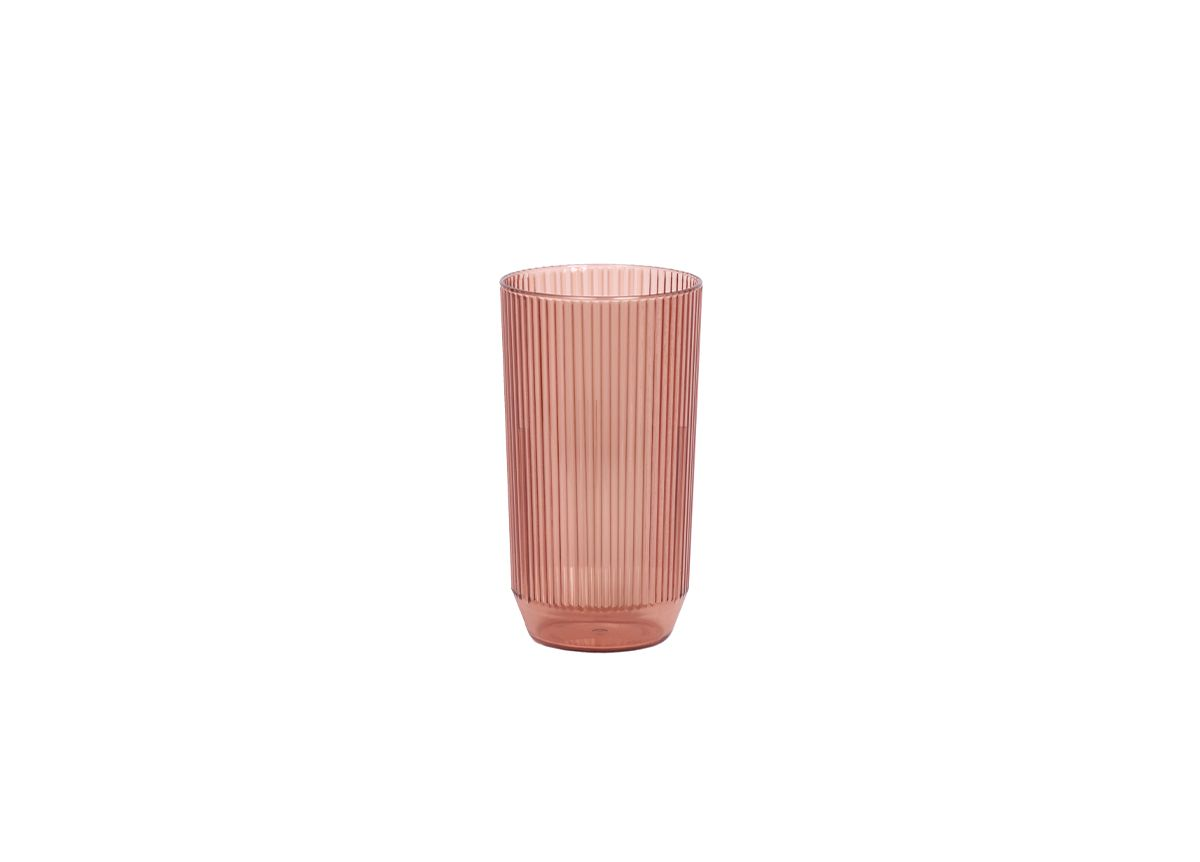 16 oz Fluted Highball - Rose - Pack of 12