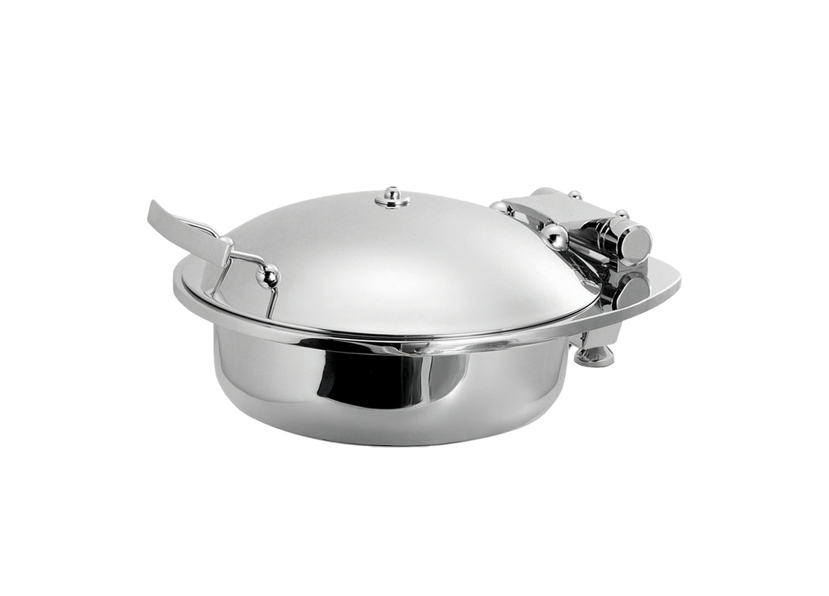 4.75 qt Round Smart Chafer with Stainless Steel Lid and Food Pan - Pack of 1