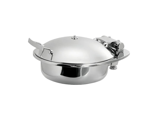 4.75 qt Round Smart Chafer with Stainless Steel Lid and Food Pan - Pack of 1