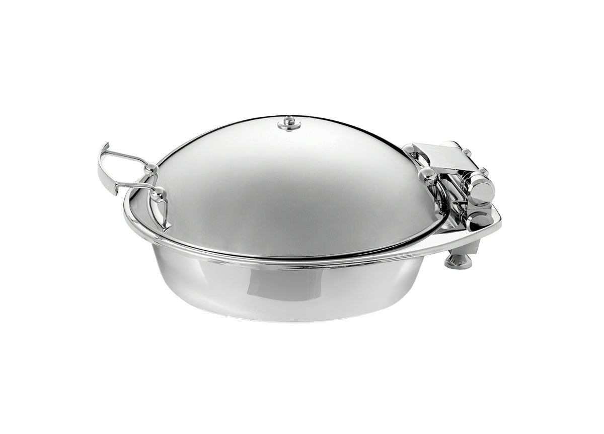 6.5 qt Round Smart Chafer with Stainless Steel Lid and Food Pan - Pack of 1