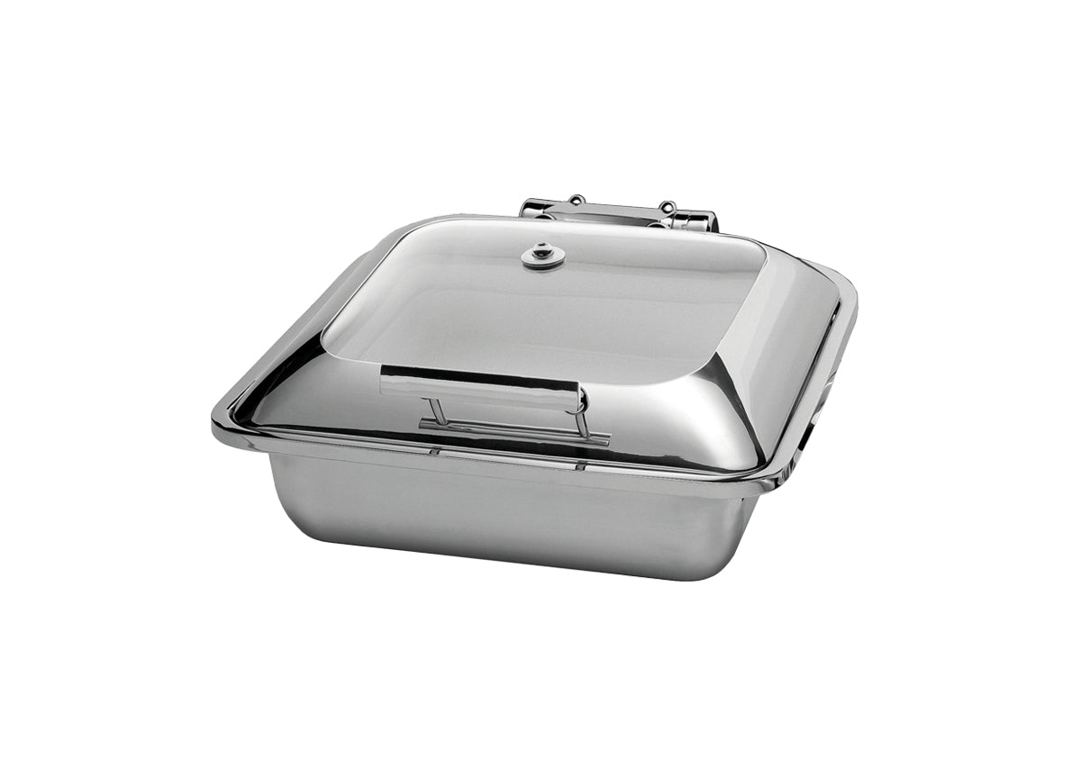 5.75 qt Square Smart Chafer with Tempered Glass Lid and Food Pan - Pack of 1