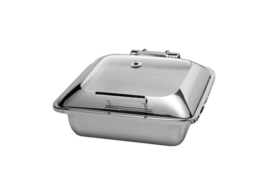 5.75 qt Square Smart Chafer with Tempered Glass Lid and Food Pan - Pack of 1