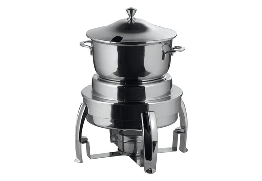 10.5 qt Round Stainless Steel Odin Soup Urn and Inset - Pack of 1