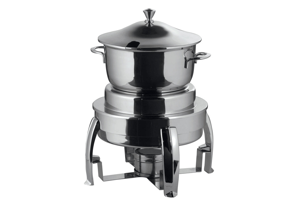 10.5 qt Round Stainless Steel Odin Soup Urn and Inset - Pack of 1