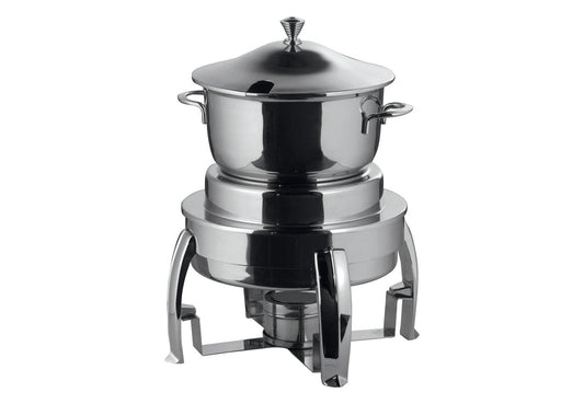 10.5 qt Round Stainless Steel Odin Soup Urn and Inset - Pack of 1
