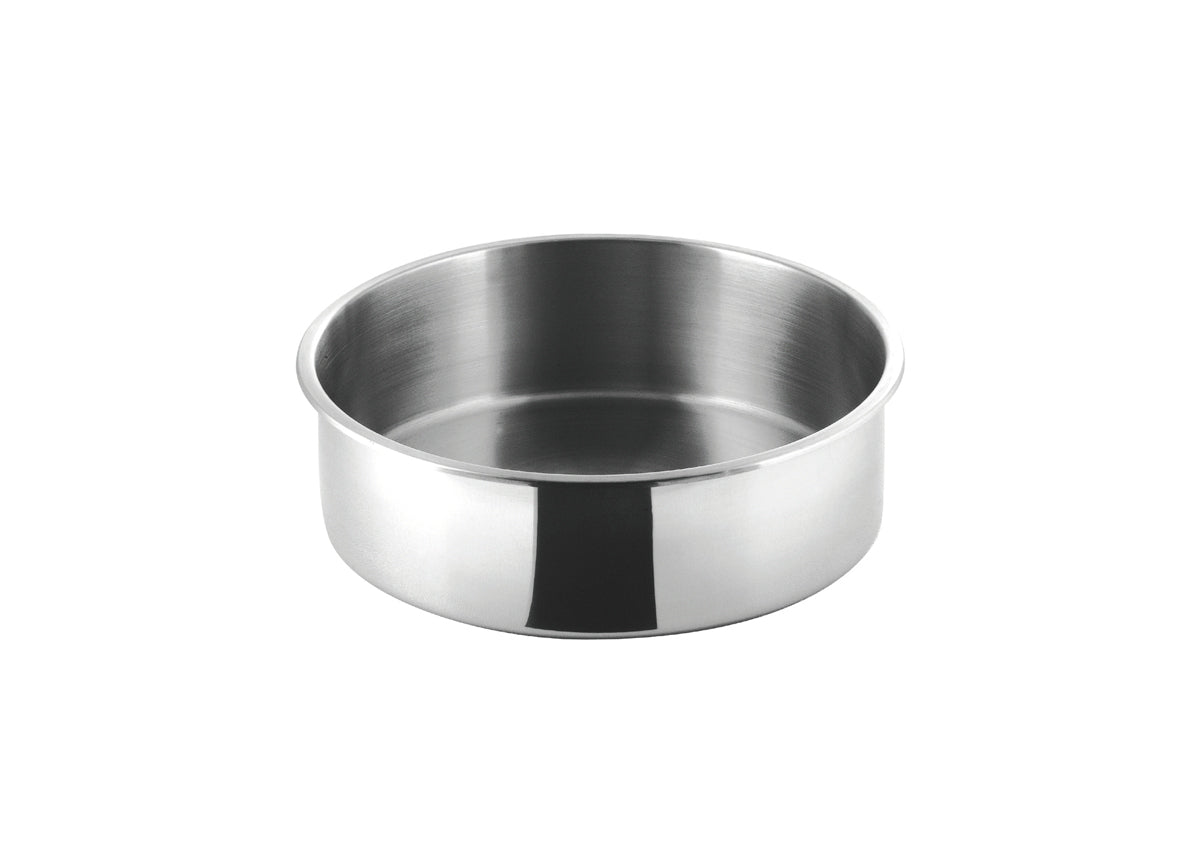 12.75" Round x 3.5" Cladded Stainless Water Pan - Pack of 1