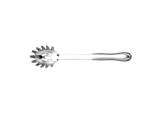 11.5" Mirrored Stainless Slotted Pasta Spoon - Silver - Pack of 6
