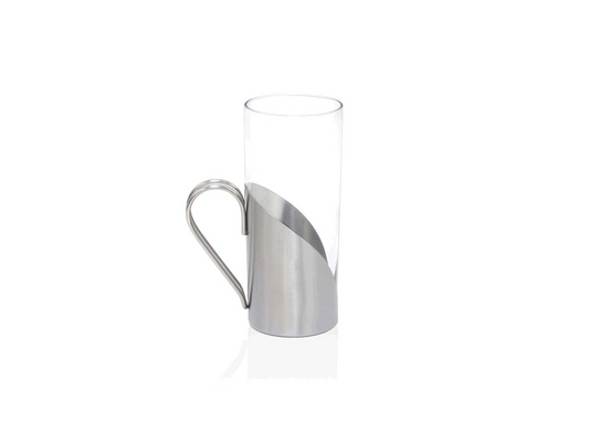 2.5" Round Brushed Stainless Cup Base - Silver - Pack of 6