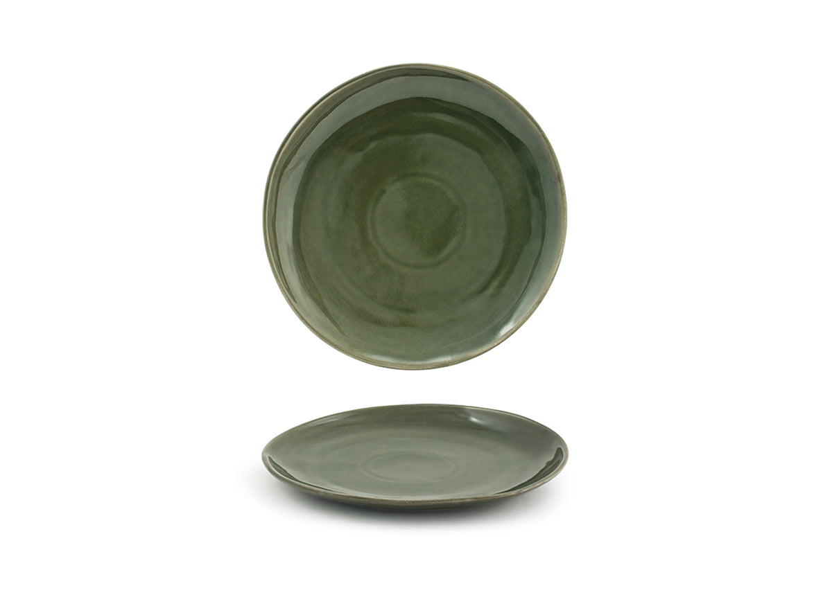 11" Round Kiln® Plate - Leek - Pack of 6