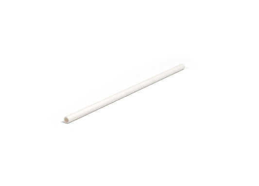 7.75" Long Lasting Wrapped Paper Straw - White - Pack 2400 - Pack of 1