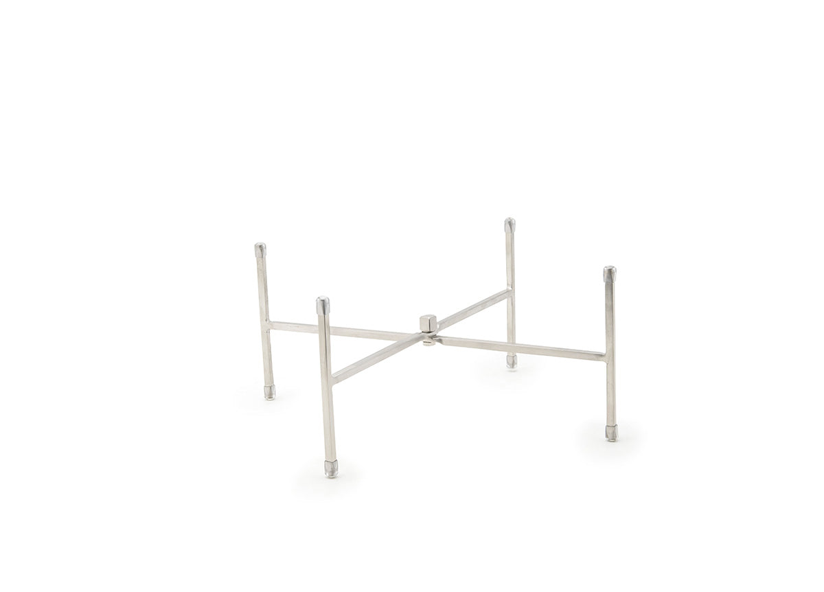 11.5" Brushed Stainless Tall Riser/Trivet - Silver - Pack of 6