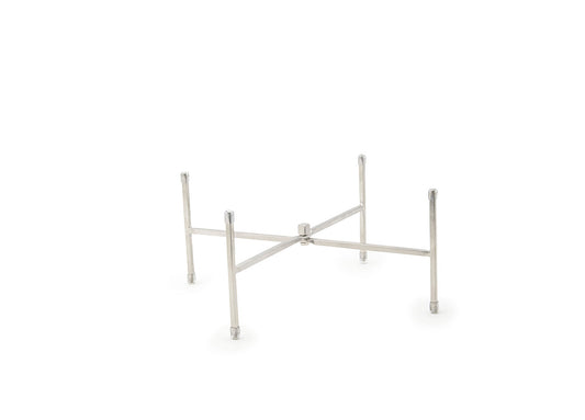 11.5" Brushed Stainless Tall Riser/Trivet - Silver - Pack of 6