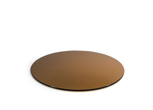 19" Round Tempered Glass Board - Amber - Pack of 2