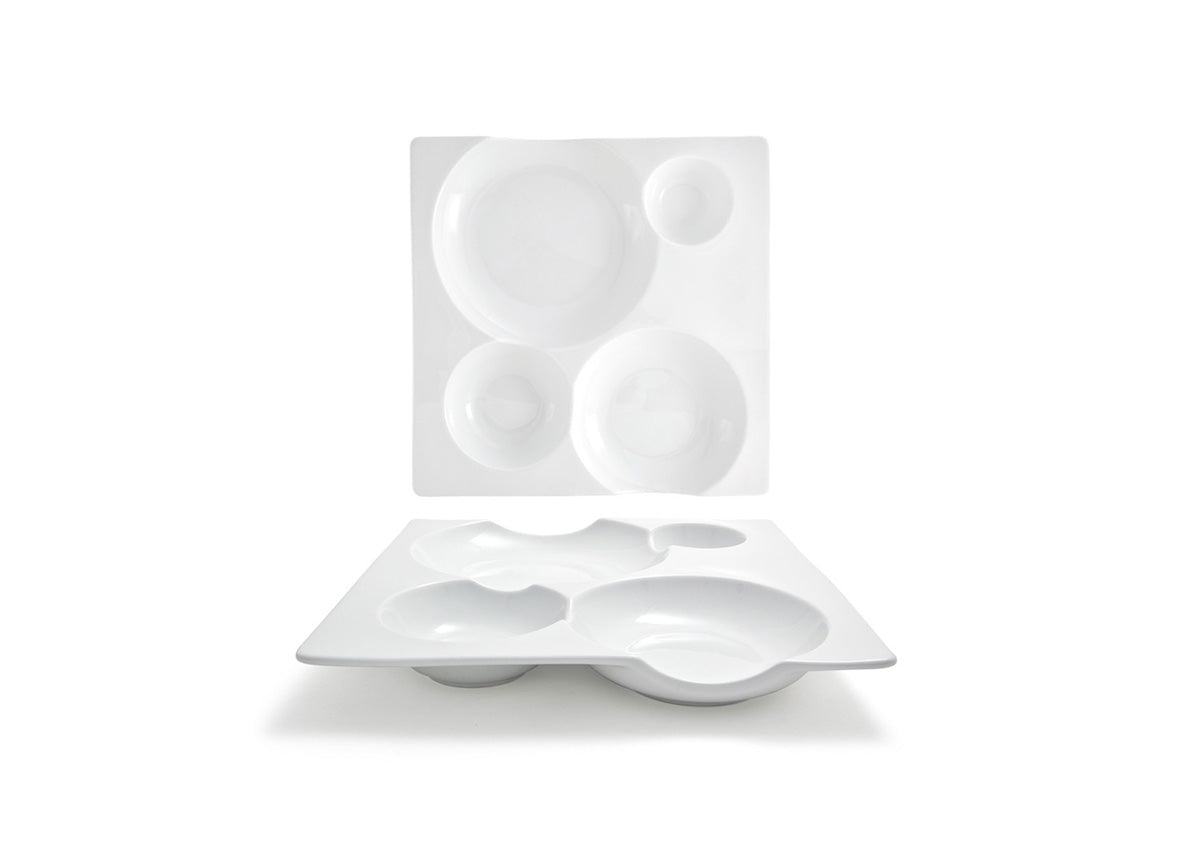 10.5" Square Harmony Bento™ Plate - Pack of 4