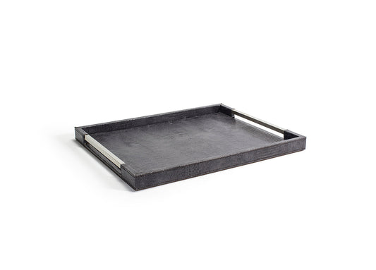 16" x 12.75" Sumatra Handled Tray - Graphite - Pack of 2