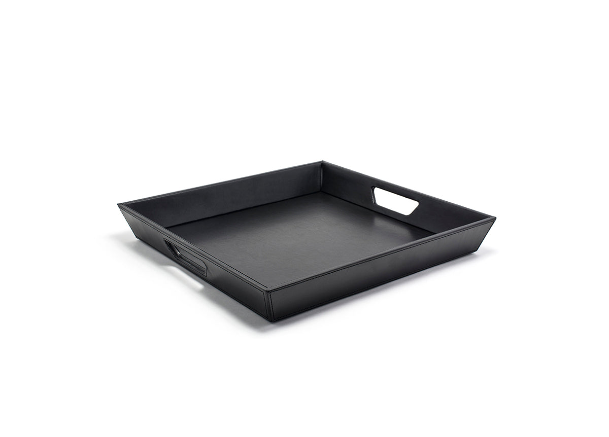 15.75" Square London Flare Tray - Black - Pack of 2