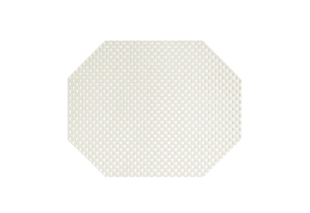 14" x 11" Metroweave® Large Basketweave Mat - White - Pack of 12