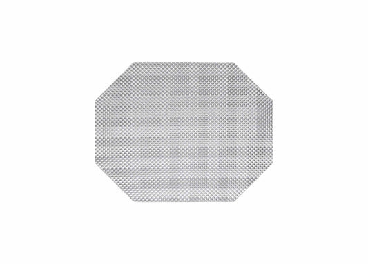 14" x 11" Metroweave® Basketweave Mat - Pewter - Pack of 12